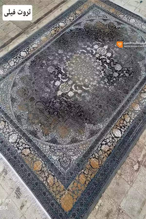 فرش ثروت 440 شانه نگین کسری کاشان